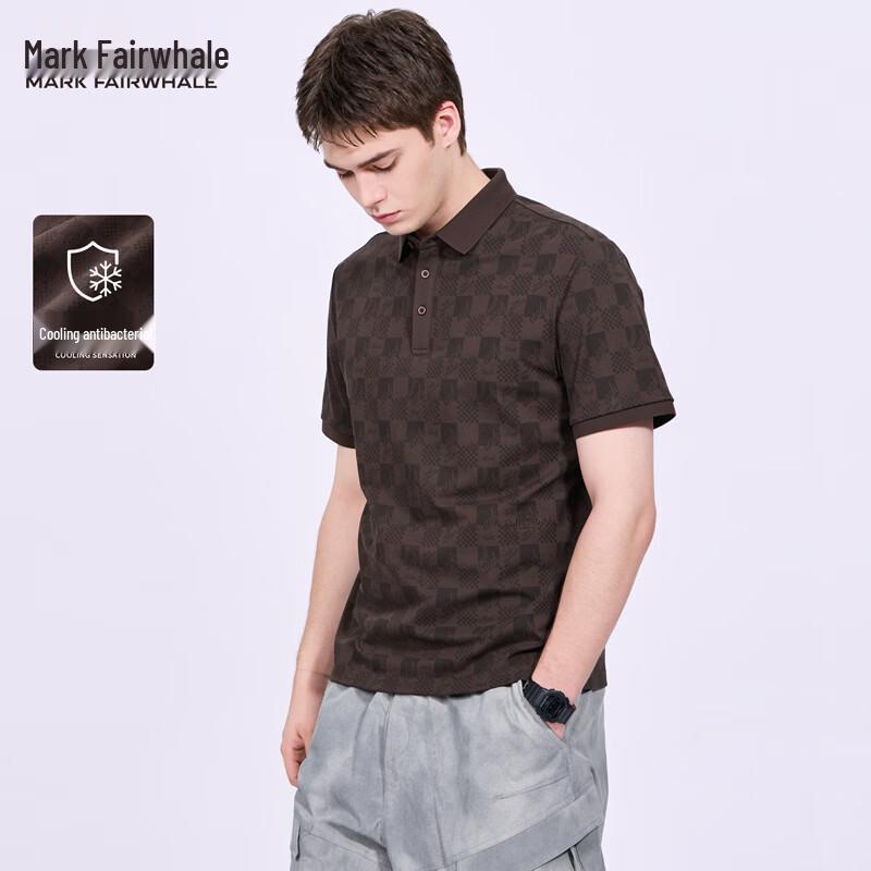 Mark Fairwhale Men s Antibacterial Checkered Polo Shirt M