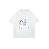 Cute Unicorn And Bear Printed White T-Shirt For Women Casual Summer Outfit Fashion Top With Cartoon Design For Daily Wear And Leisure Activities