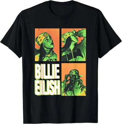 Offizielles Billie Eilish HIT ME Hard and Soft Foto-Quadrate T-Shirt