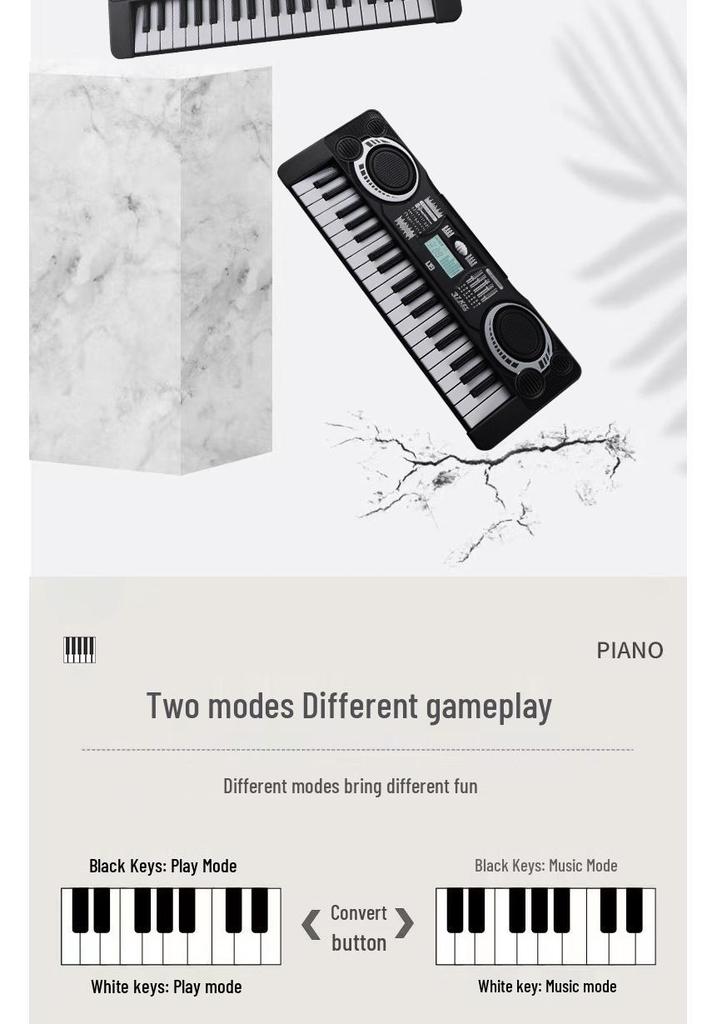 37-Key Kids' Beginner Electronic Piano - Educational Music Toy