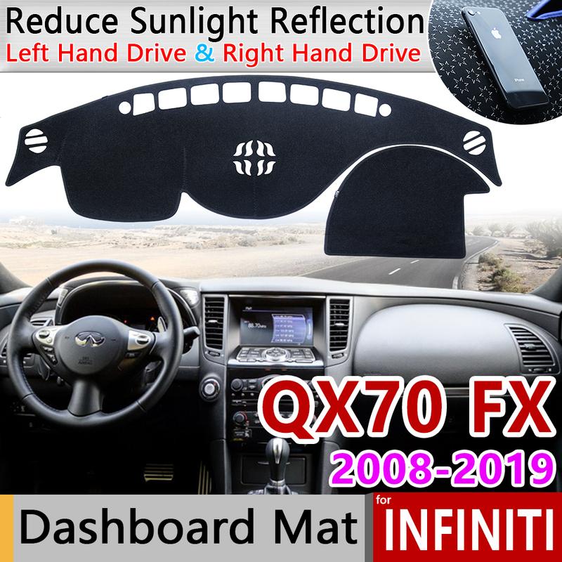 For Infiniti QX70 FX35 FX37 FX45 FX50 2008~ S51 Anti-Slip Mat Dashboard Cover Pad Sunshade Dashmat Car Carpet Accessories