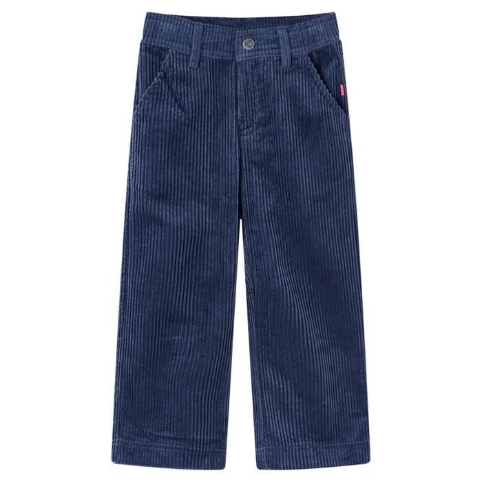 Pantalons pour enfants velours côtelé bleu marine 92/104/116/128/140