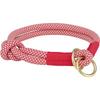 Semi-choke Collar - Trixie - Soft Rope - Red/Cream - Size Medium - Comfort and Control
