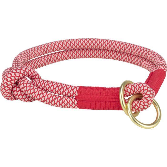 Collier Semi-étrangleur - Trixie - Soft Rope - Crème - Moyen - Réducteur De Traction Réglable