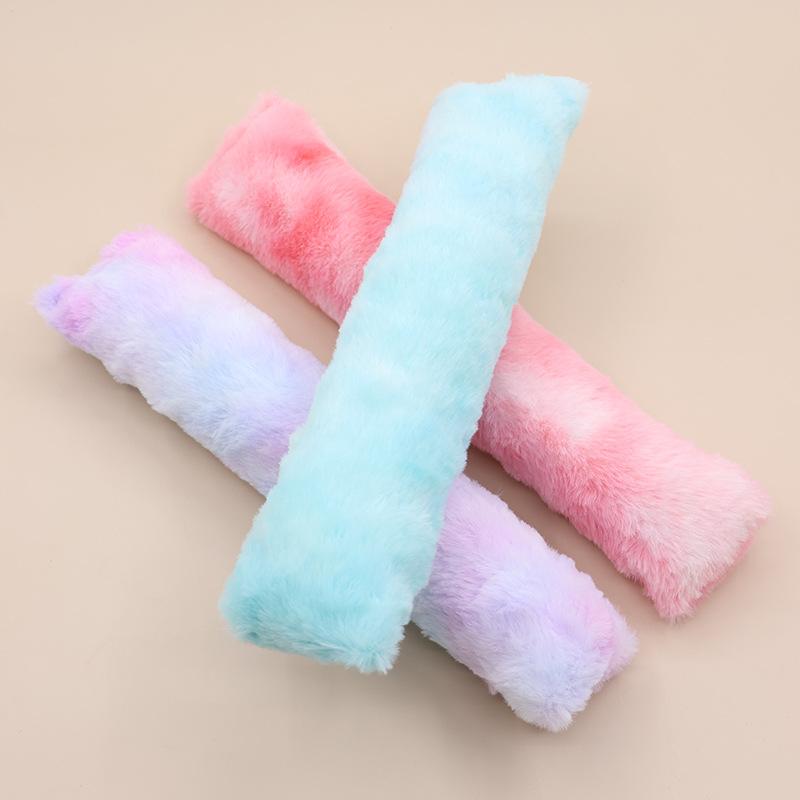Gradient Color Plush Cat Pillow Teasing Teething Sticks Self-entertainment Cat Chew Toy with Catnip kitten Accessories