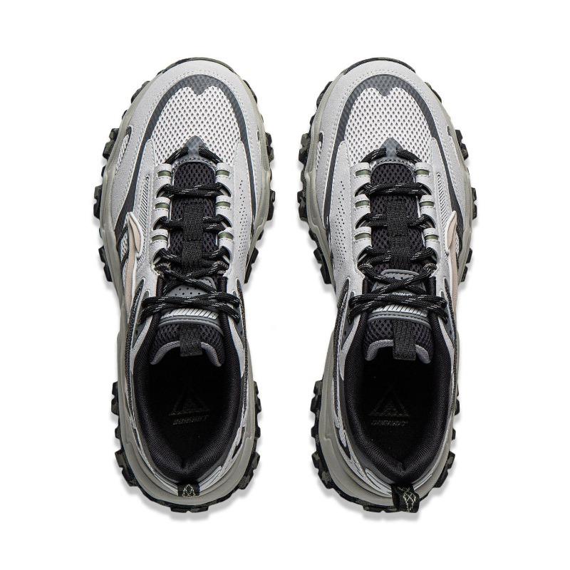 Li-Ning Versatile Retro Thick-Soled Fashion Sneakers Men Sneakers Gray Black AGLW007-3