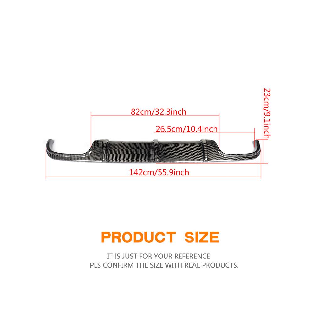 E Class Carbon Fiber Rear Bumper Diffuser Lip for Mercedes Benz W211 E55 AMG Sedan 2002-2006 Rear Bumper Diffuser Lip with Tips