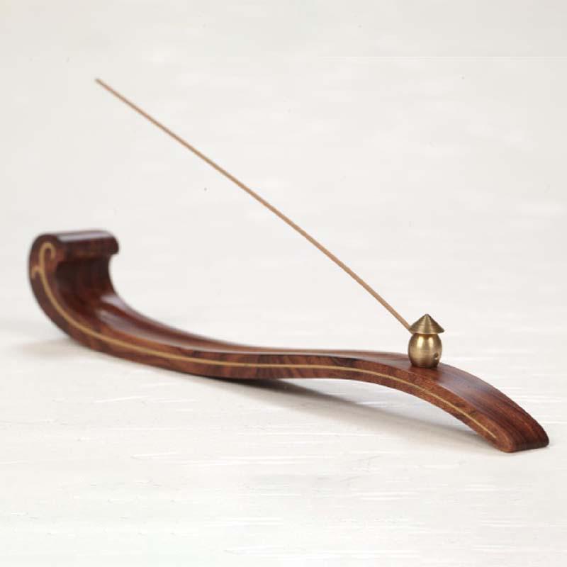 Chinese Rosewood Incense Burner Set: Artistic Wooden Holder for Indoor Zen Decor and Ceremony.
