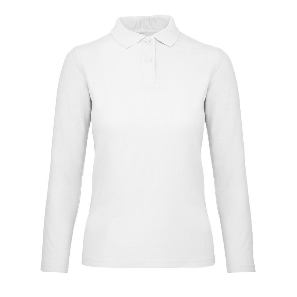 B&C Womens/Ladies ID.001 Long-Sleeved Polo Shirt
