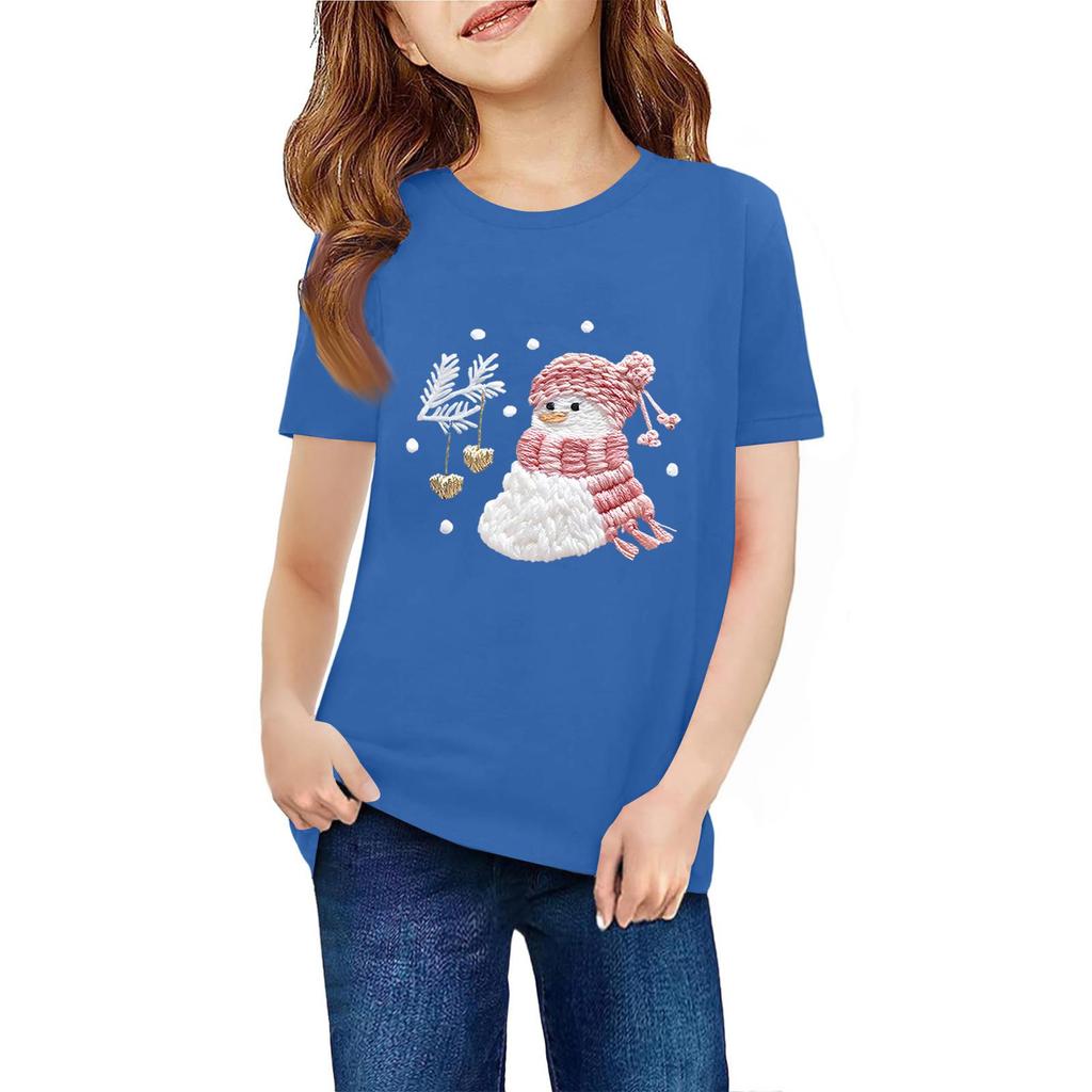 Children's Short Sleeve Neck T-Shirt Animal Print Daily Casual Top