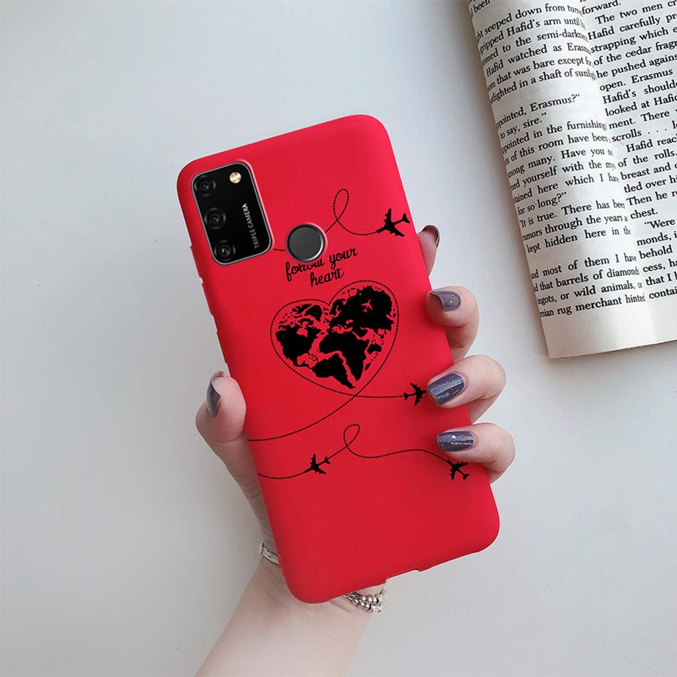 For Huawei Honor 9A Case 2020 Silicon Cover Soft Bumper Coque For Huawei Honor 9A Phone Cases MOA-LX9N Honor9A Love Heart Funda