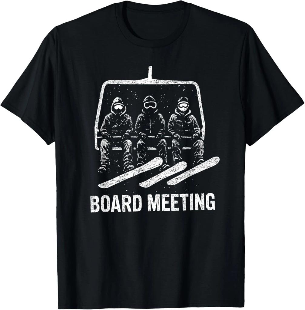 Snowboard Board Meeting Ski Lift Skier Winter Sports T-Shirt unisex T-Shirt