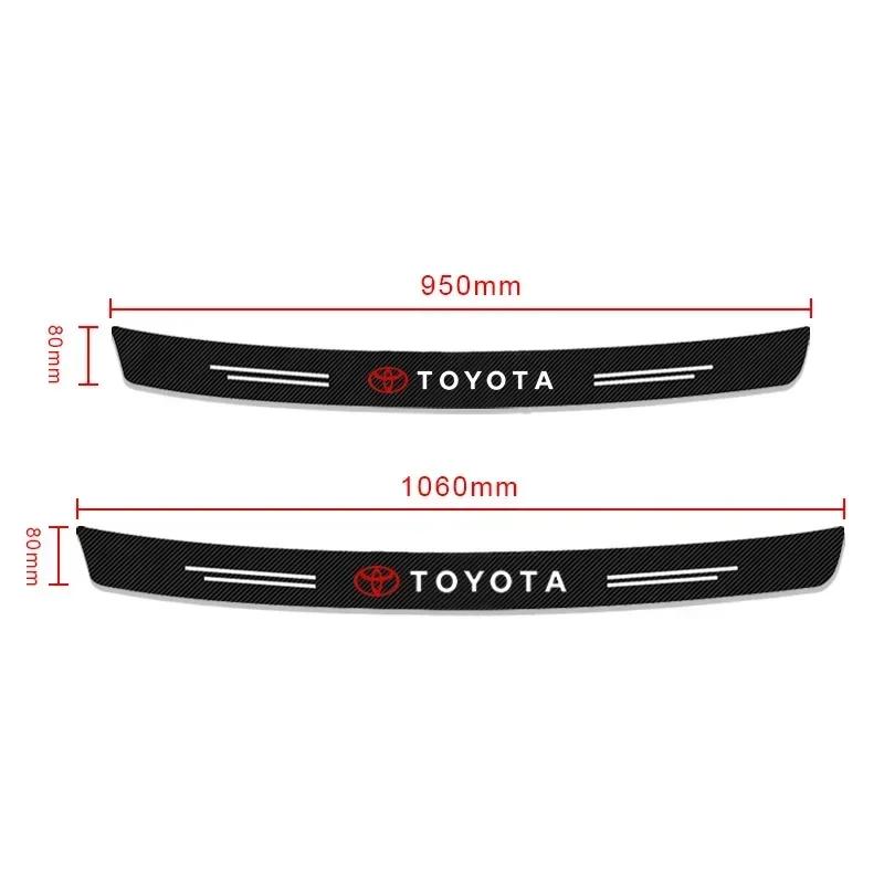1 Stück Kohlefaser Auto Kofferraum Heckstoßstange Aufkleber Schutzplatte Schutz für Toyota TRD C-hr Prado rav4 Yaris hilux prius