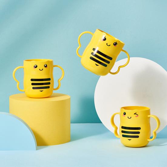 

Чашка для зубной щетки, мультяшная пчелиная форма, многофункциональная пищевая полипропиленовая кружка для чистки зубов ребенка для домашнего использования