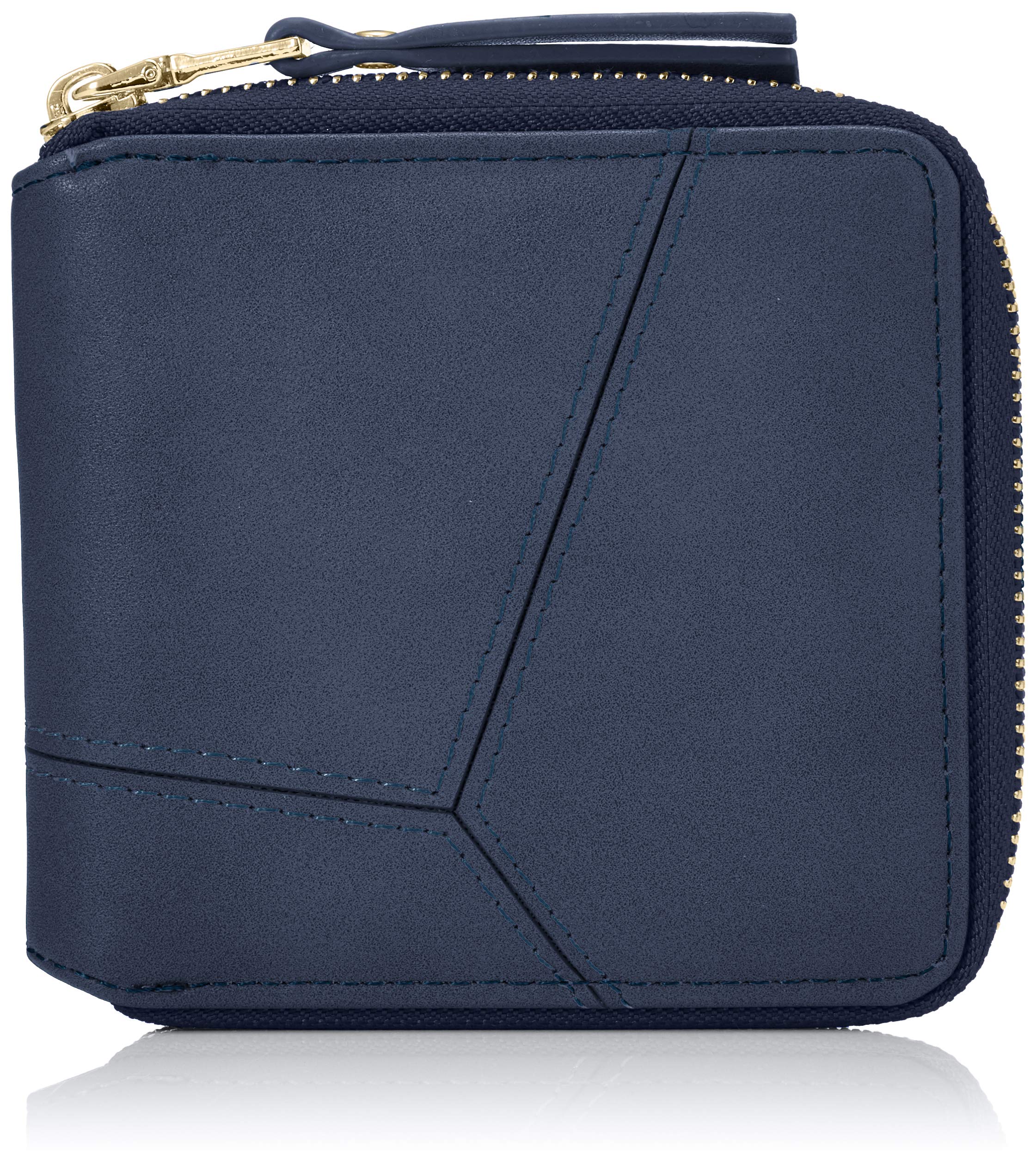 

Aimon Women s Zipper-Round Bifold Wallet, Compact Wallet, No Coin Purse, 6HUOPO-002-NB, Navy
