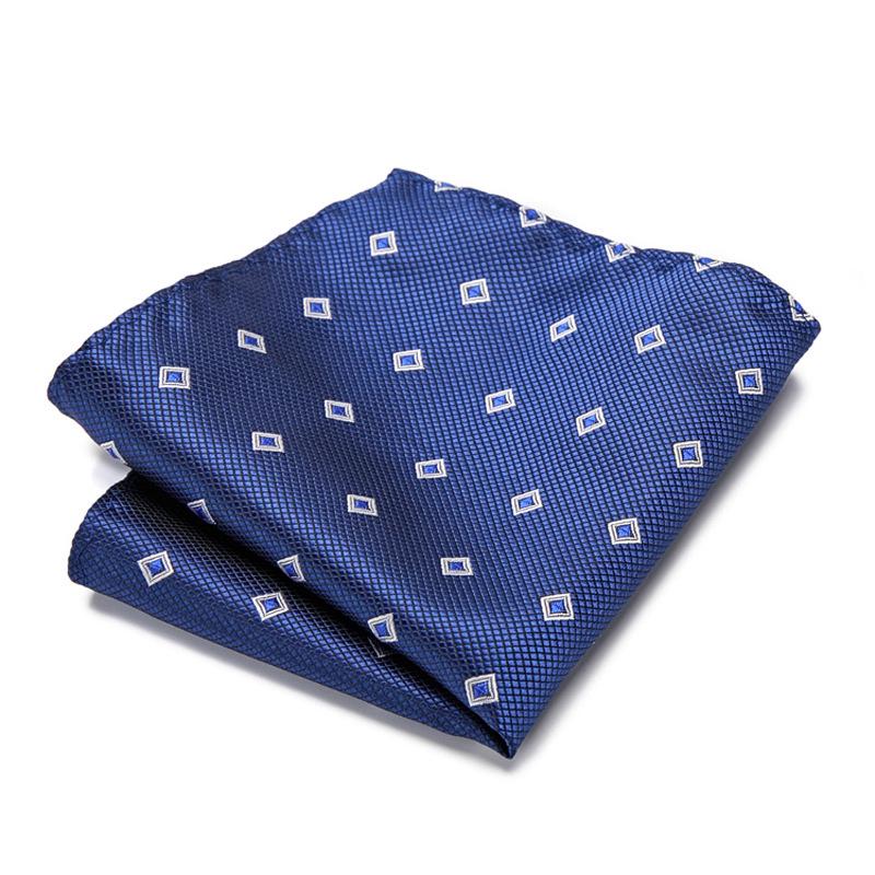 Men's Striped Jacquard Pocket Square for Weddings and Business Suits