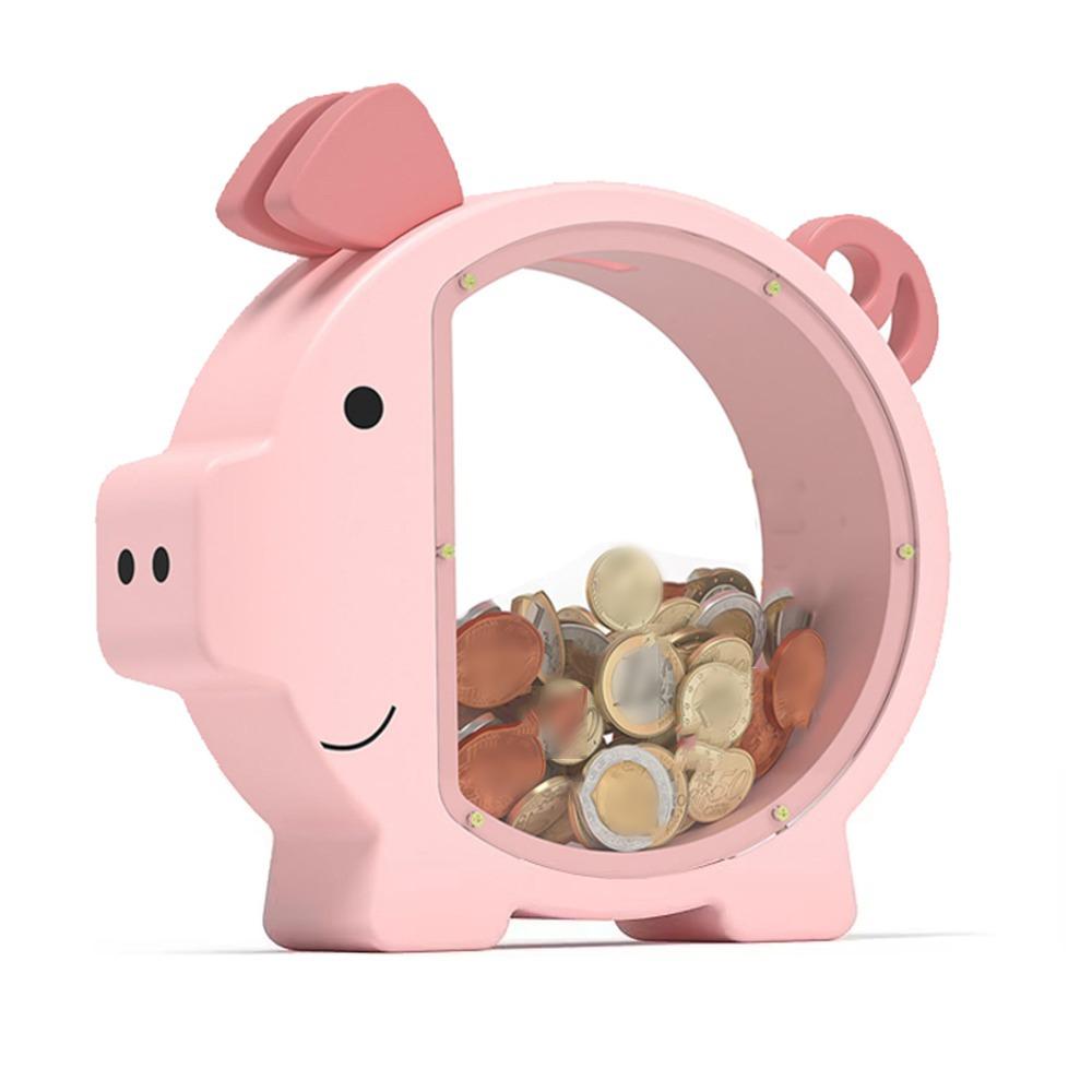 

Прозрачная деревянная копилка Небьющаяся емкость для денег Прочный кейс для хранения наличных Детям