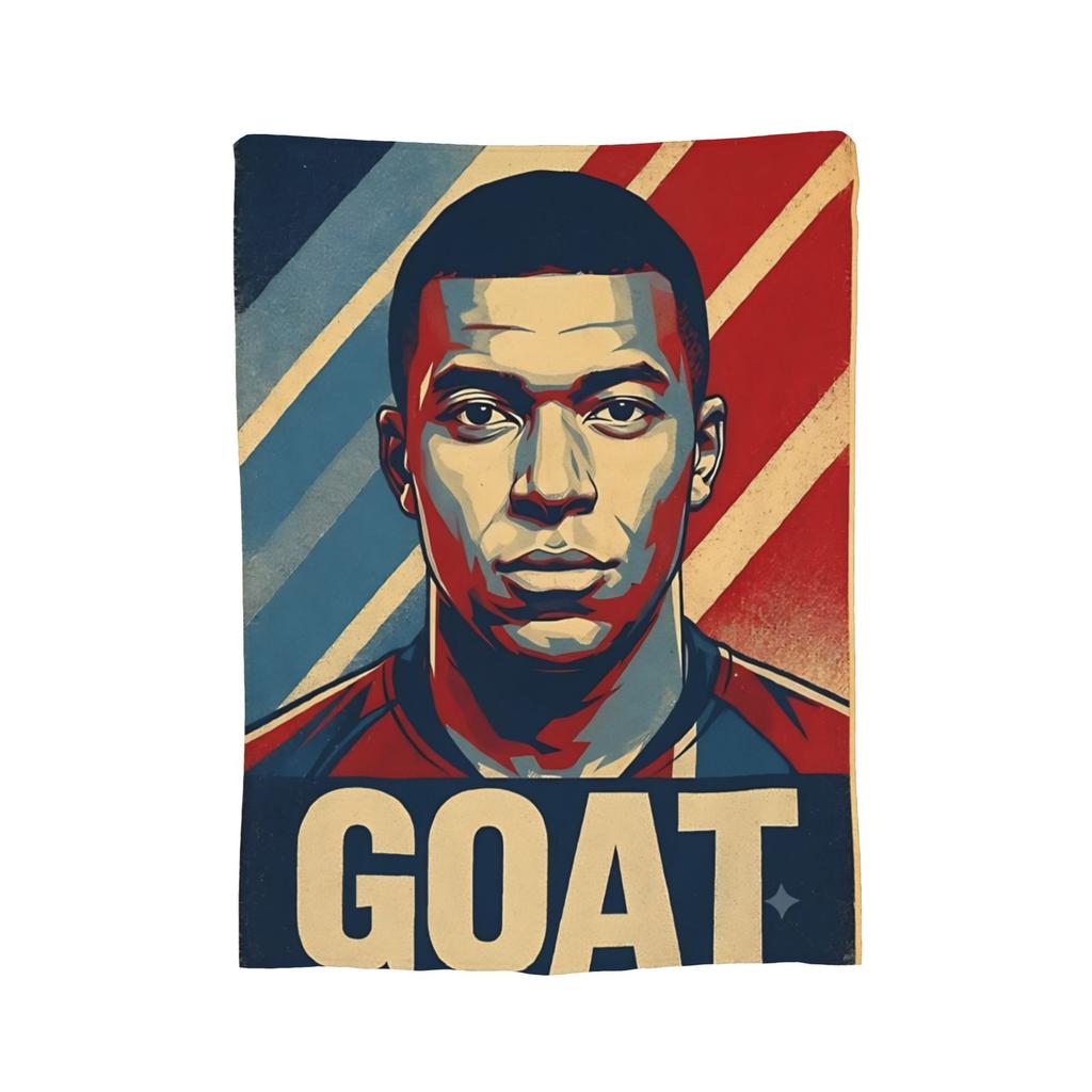 Pipini M-Mbappes Novelty Football Fleece Throw Blankets Funny Blankets for Sofa Bedroom Warm Bedroom Quilt,