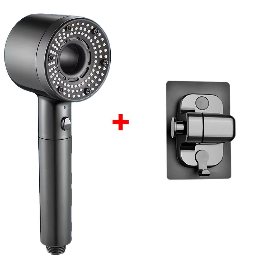 5 Modes One Key Stop Water-saving Shower Head Handheld Large Flow High-pressure Shower Nozzle with Filter Bathroom Showerhead