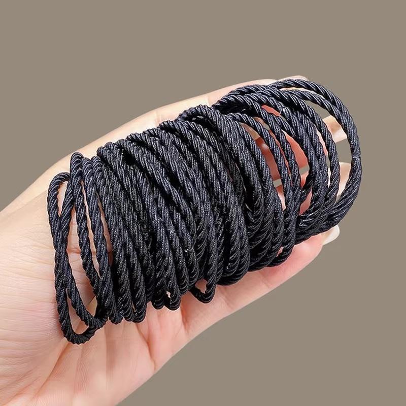 100pcs Seamless Hair Rings Elastic Hair Ties Simple All-match Hair Ropes Non-slip Hair Rings