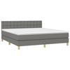 3140946 vidaXL Divan Bed with Mattress Dark Grey 160x200cm Fabric