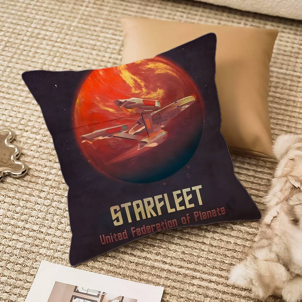 

Fiction Entertainment Film S-Star Trek-MT Pillow Case Comfort Sofa Bed Silky elegant Invisible zipper Decorative cushion cover 12x12Inch