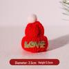 Mini Red Woolen Christmas Hat Hair Clip - Cute Dress-Up Accessory for Wine Bottles