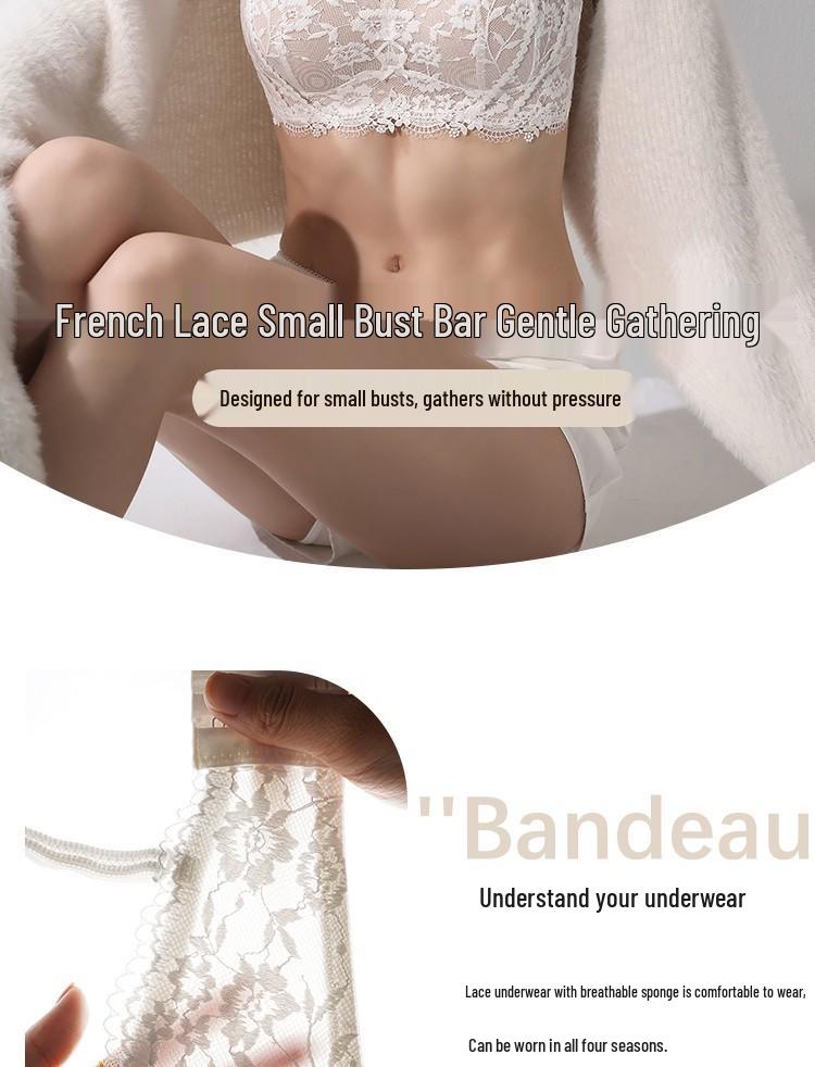 Set Reggiseno in Pizzo Wireless Francese 2025 per Donna: Valorizza il Seno Piccolo, Riduce il Grasso sui Fianchi, Solleva & Modella