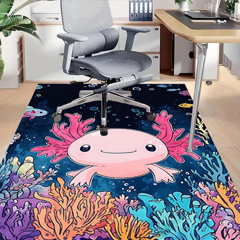 1PC Axolotl Ocean Extra Large Non-Slip Floor Carpet, Office, Family, Bedroom, Studio - Large Area RugJ0403