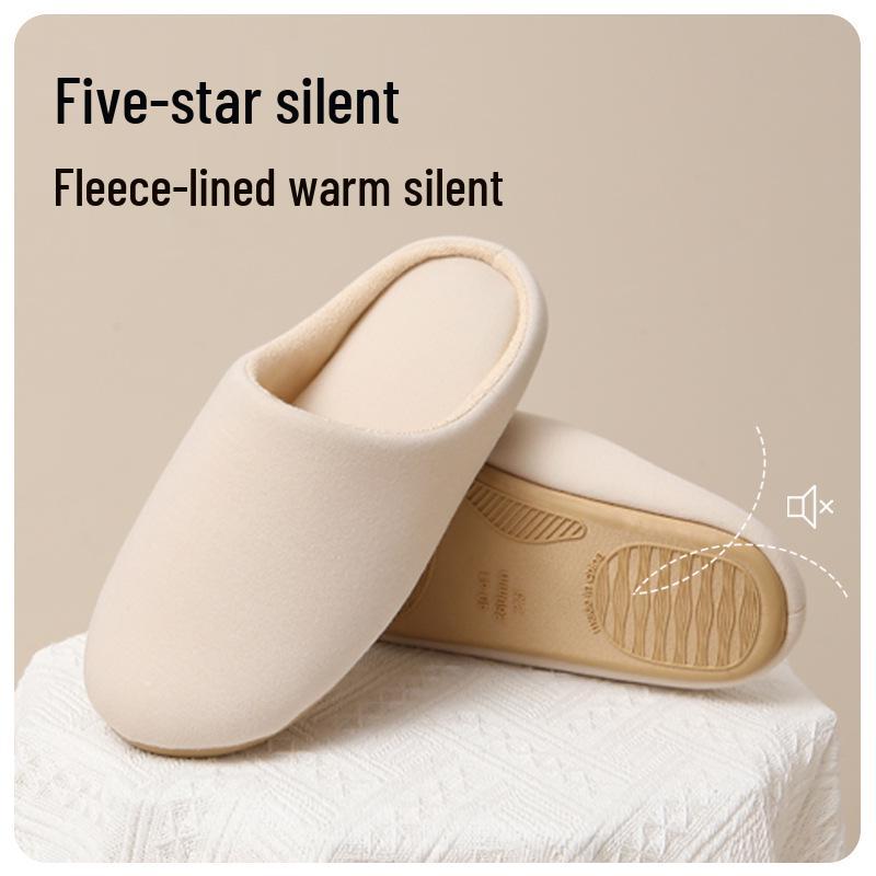 Pantofole da Donna in Cotone Silenziose a Punta Aperta - Suola Morbida in Tessuto, Lavabili in Lavatrice, Perfette per l'Autunno e l'Inverno in Casa