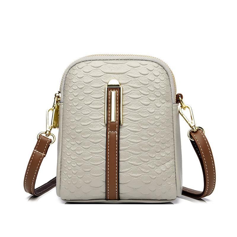 Crocodile Leather Pattern Women's Shoulder Bag Retro Small Bag Women's Summer Avocado Green Crossbody Bag