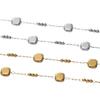 Stainless Steel Square Handmade Chain + Bead Collarbone Chain Handmade DIY Bracelet Necklace Earrings Accessories