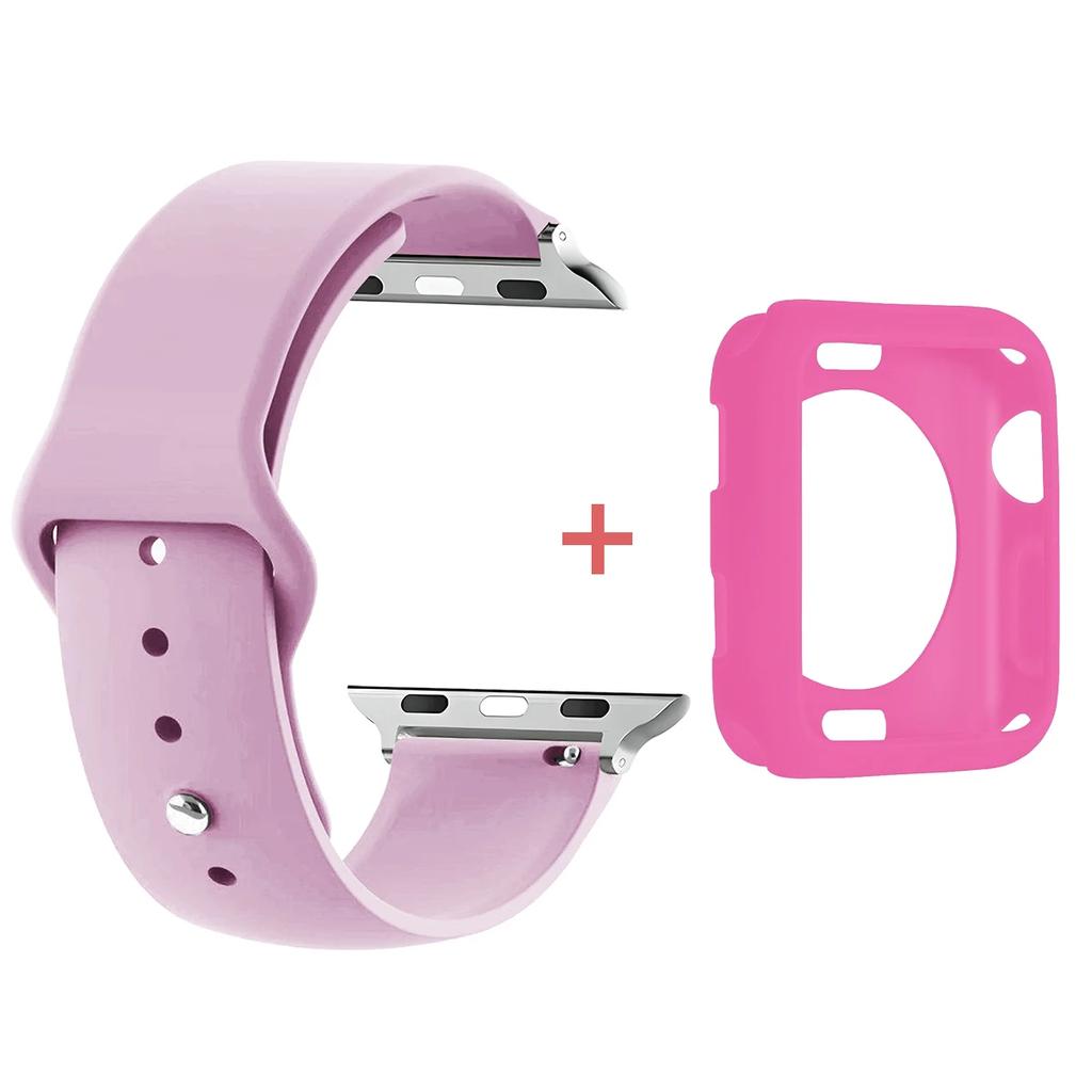 Custodia in TPU+Cinturino per Apple Watch Band 46 42 44 41 40mm 45mm 49mm Protezioni Schermo per Apple IWatch Serie 11 10 9 8 7 6 band