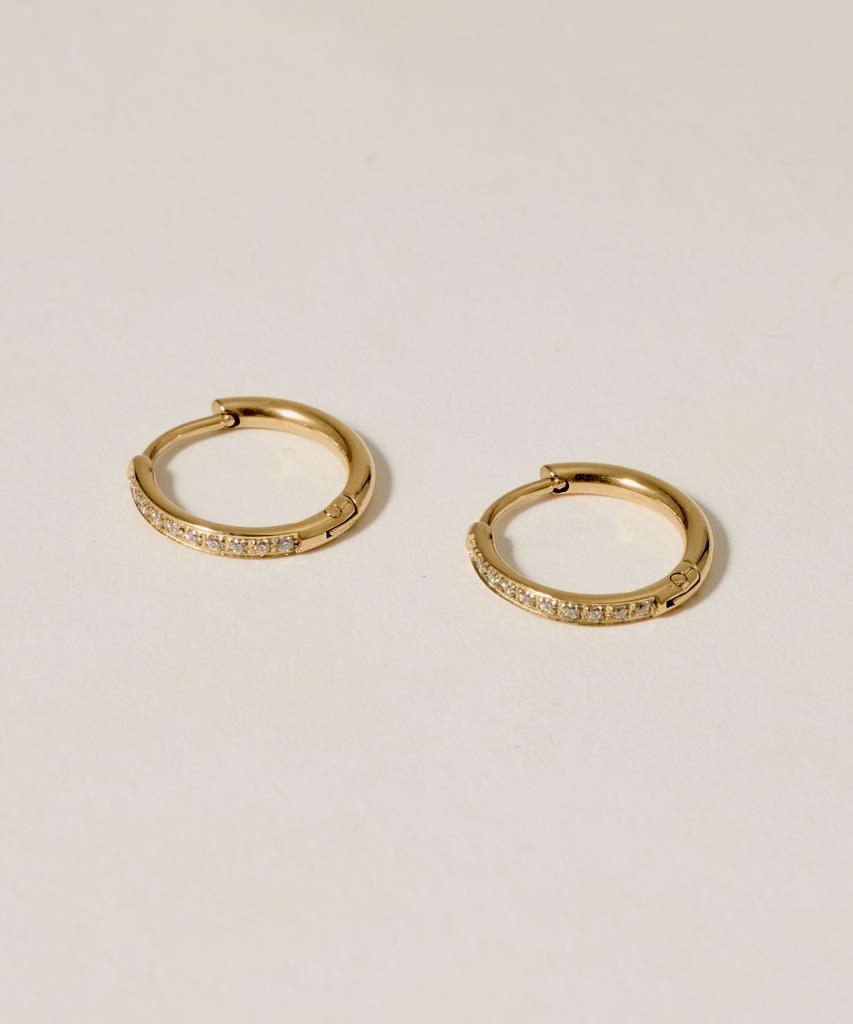 Novice Tokyo Cz Hoop Pierce Surgical Cz Hinged Hoop Pierce Stainless / Gold
