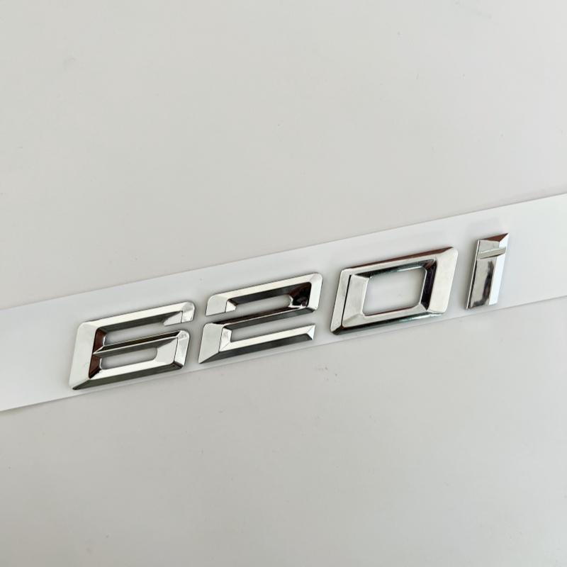 New Font Numbers Letters 630i 635i 640i 645i 650i Top ABS Emblem for BMW 6 Series Car Trunk Nameplate Logo Sticker Black Chrome