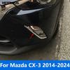 For Mazda CX3 CX-3 2014-  2024 Chrome Front Fog Light Lamp Eyelid Eyebrow Foglight Strip Trim Accessories Car Styling