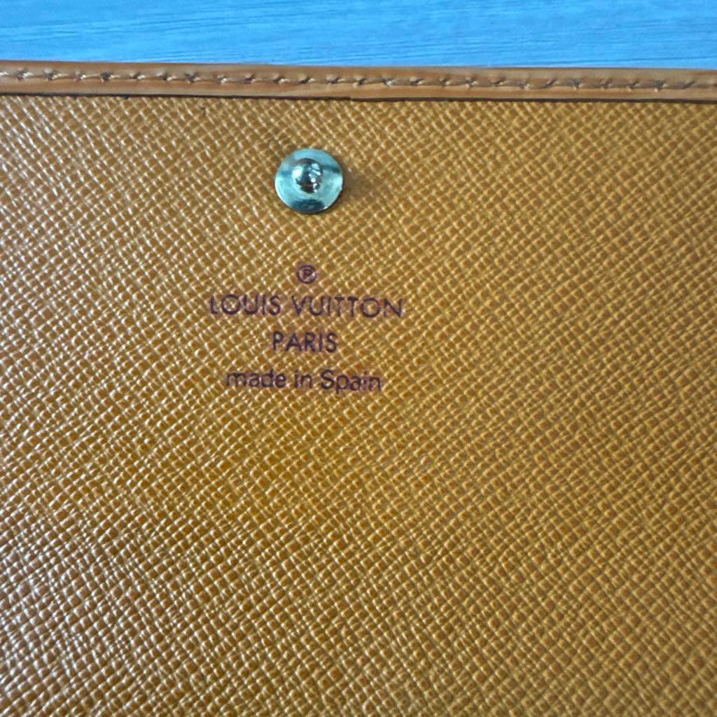 Used Louis Vuitton Epi Leather Long Wallet Orange