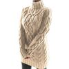 Autumn and Winter Long Sleeve Casual Knitted Sweater Dress Women Vintage Slim Fit Solid Knitted Dress Women Elegant Turtleneck Sexy Lady Dresses 24905