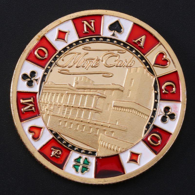 Monedas, moneda extranjera, monedas de oro, ciudad de juego Mónaco, monedas de la suerte, afortunado, Número 777, moneda conmemorativa