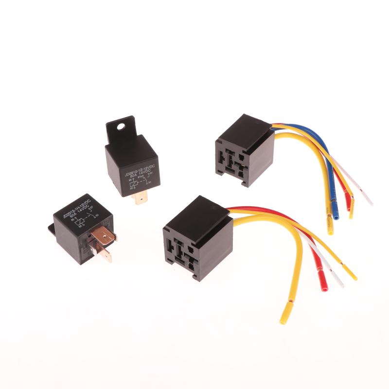1Set 4/5 Pin Automotive Relay 12V DC 24V 40A Waterproof Relay For Motorcycle Headlight Air Conditioner With Socket Relays 5
