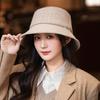 British Retro Versatile Plaid Fisherman Hat for Women In Autumn and Winter Casual Face Showing Small Basin Hat Outdoor Windproof and Warm Hat