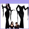 Mittwoch Morticia Addams Kleid Einteiler Cosplay Kostüme Für Erwachsene Halloween Party