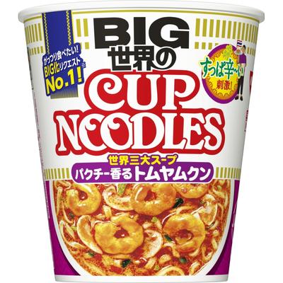 Zupka chińska Kolendra Tom Yum Kung 100g x 12 sztuk Jedzenie Kubek Duży Duży, [Nissin Noodles, Porcja]