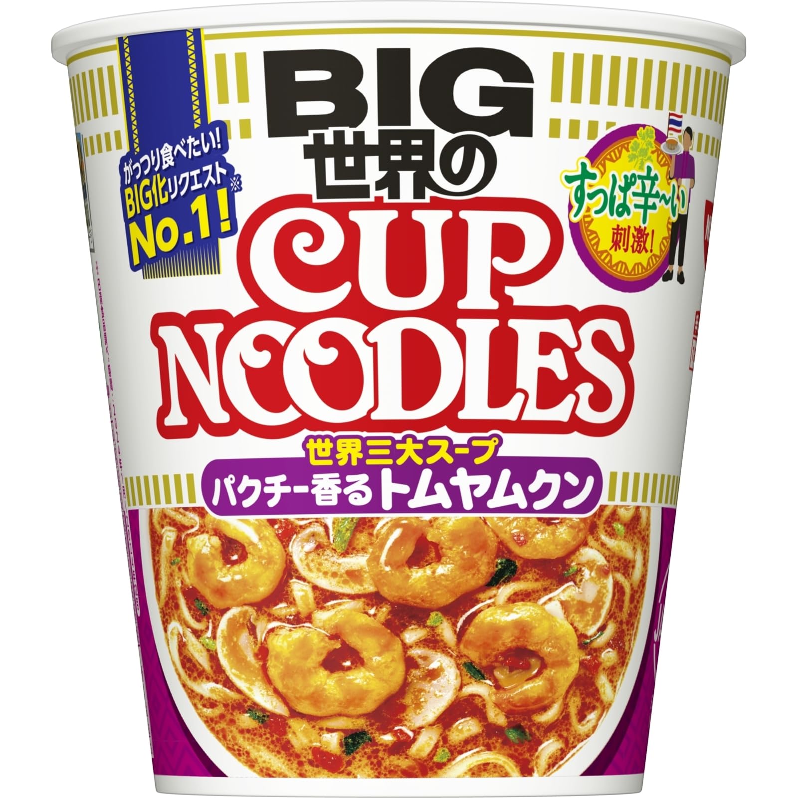 

Cup Noodles Cilantro Tom Yum Kung Big, 100g x 12 packs [Nissin Foods Cup Noodles, Large Serving]