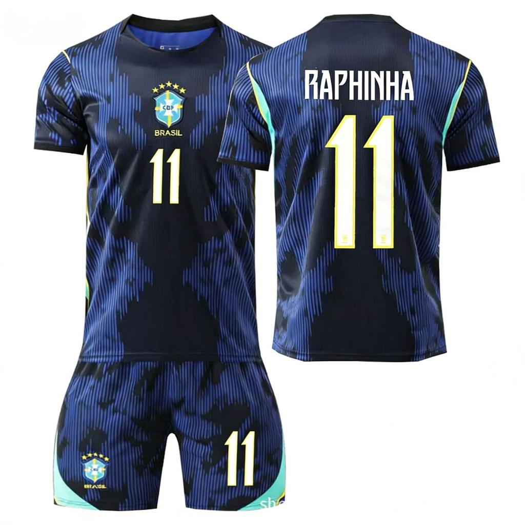 WK 2026 Brazilië uittenue 7 Vinicius 9 Endrik 10 Neymar, voetbaltenue set