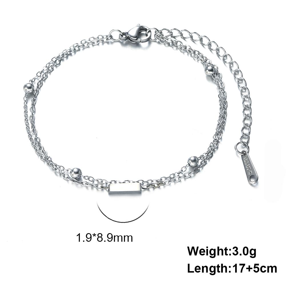 Dreamtimes 26 Alphabet Letter Charm Bracelet Silver Color Chain Initial Bracelets For Women Jewelry Adjustable Birthday Gift