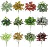 Perilla Leaf Artificial Green Plant Leaves Large Fake Plant  Wedding Party Decor