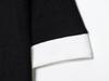 European & American Style Women's Fashion Set: Color Block Pearl Leather Wool Coat and Pants (J32513/14)