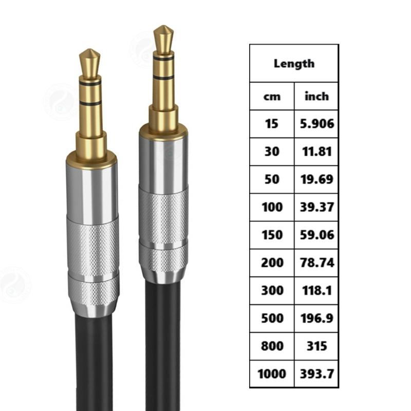 3.5mm Auxiliary Cable With 90 Degree Plugs Male to Male Extension Cord TRS Cable For Car, Tablets, And Home Auditory