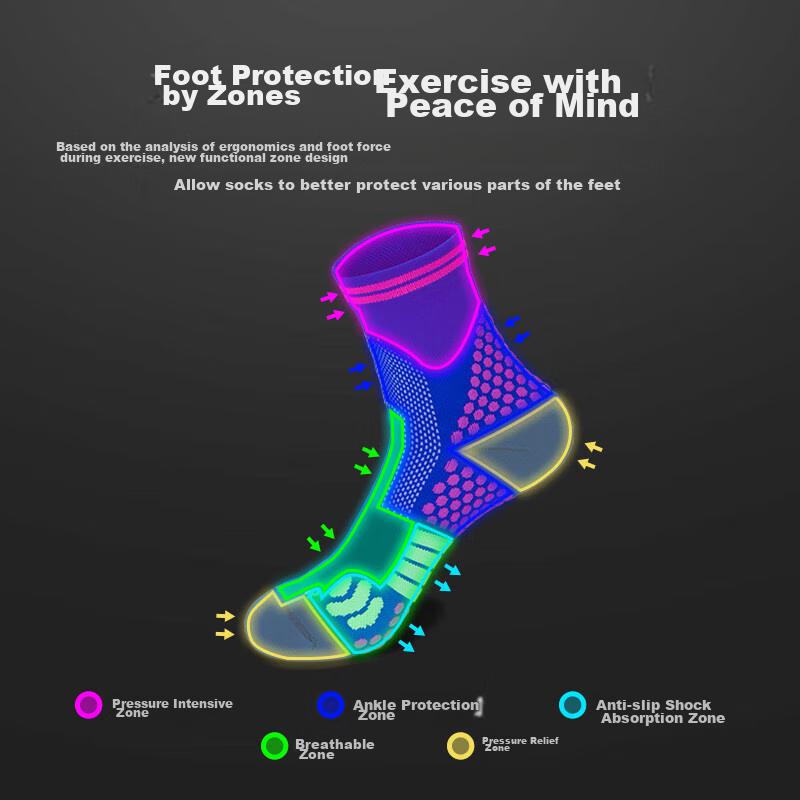 TFO Competition-Grade Outdoor Socks, Comfortable Breathable Functional Socks, Sports Hiking Mountaineering Socks 2202303, Orange, L